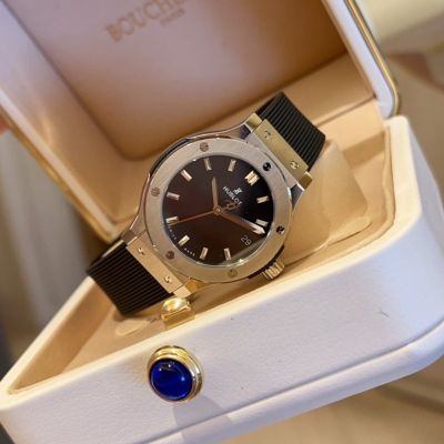 Hublot Lady 33mm Swiss Ronda Quartz Movement Silver Case Rubber Strap Clone Watch